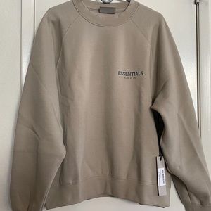 Fear of God Essentials Tan Crewneck Sweatshirt